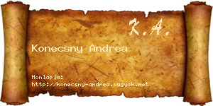 Konecsny Andrea névjegykártya